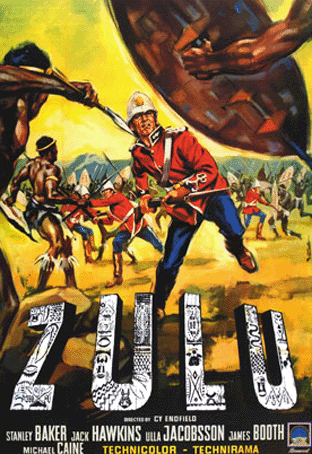 This poster contains the closest thing to a Zulu warrior's POV that you will find in the entire movie.